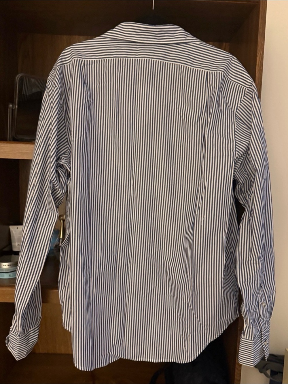 DONNI The Pop Shirt in Navy Stripe - Picture 6 of 6